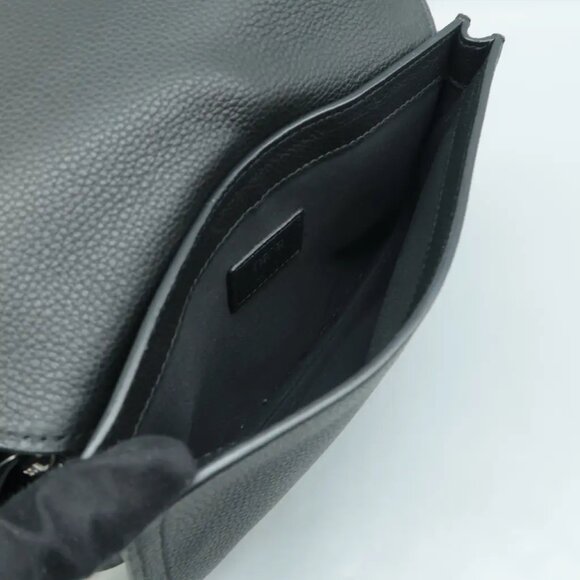 100% Authentic DIOR Saddle Dior Oblique Black Leather Crossbody Bag - Picture 10 of 12